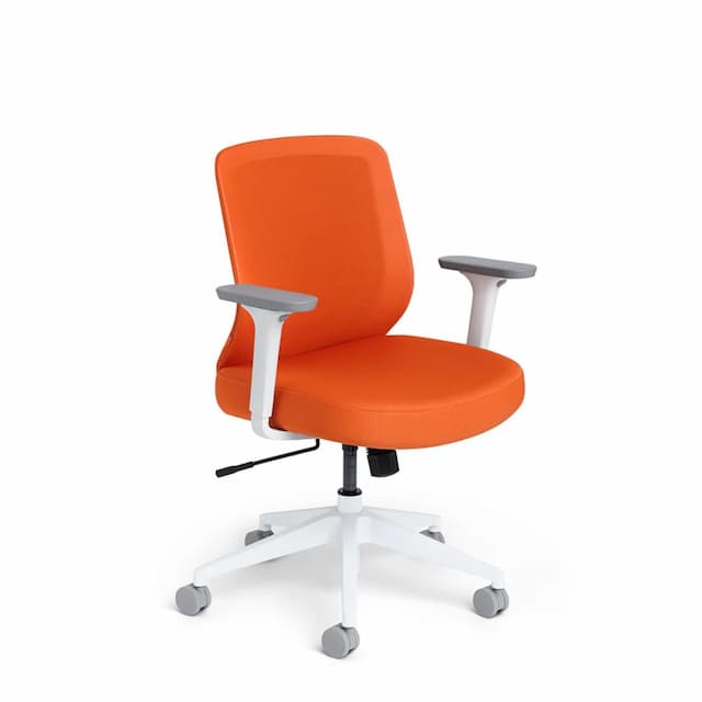 Max Task Chair, Mid Back, Orange + White