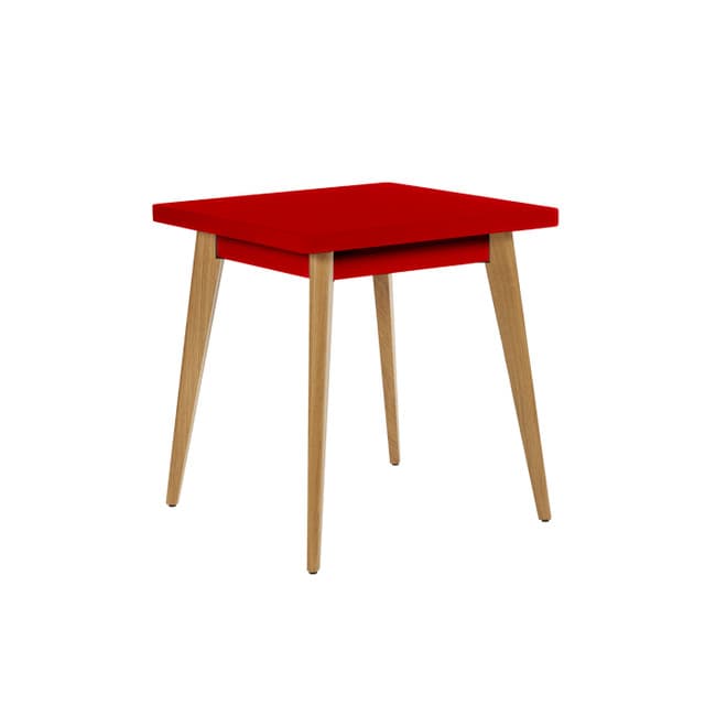 55 Table 70x70 cm Outdoor Painted with Wood Legs