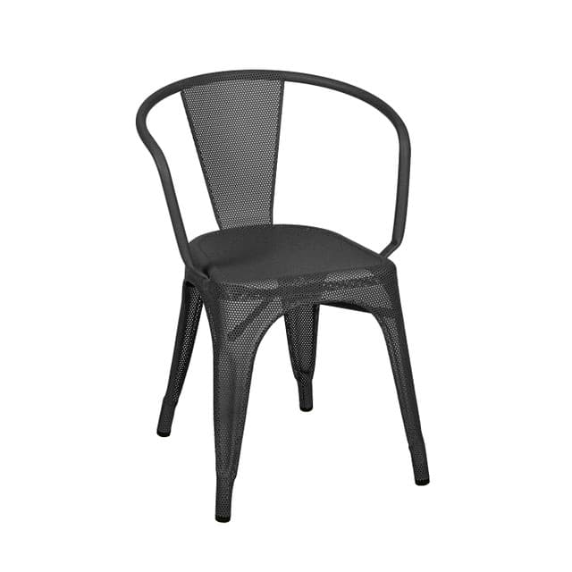 A56 Arm Chair Perforated Outdoor Painted
