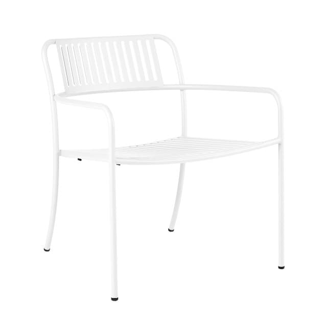 Patio Slatted Lounge Arm Chair Outdoor Painted