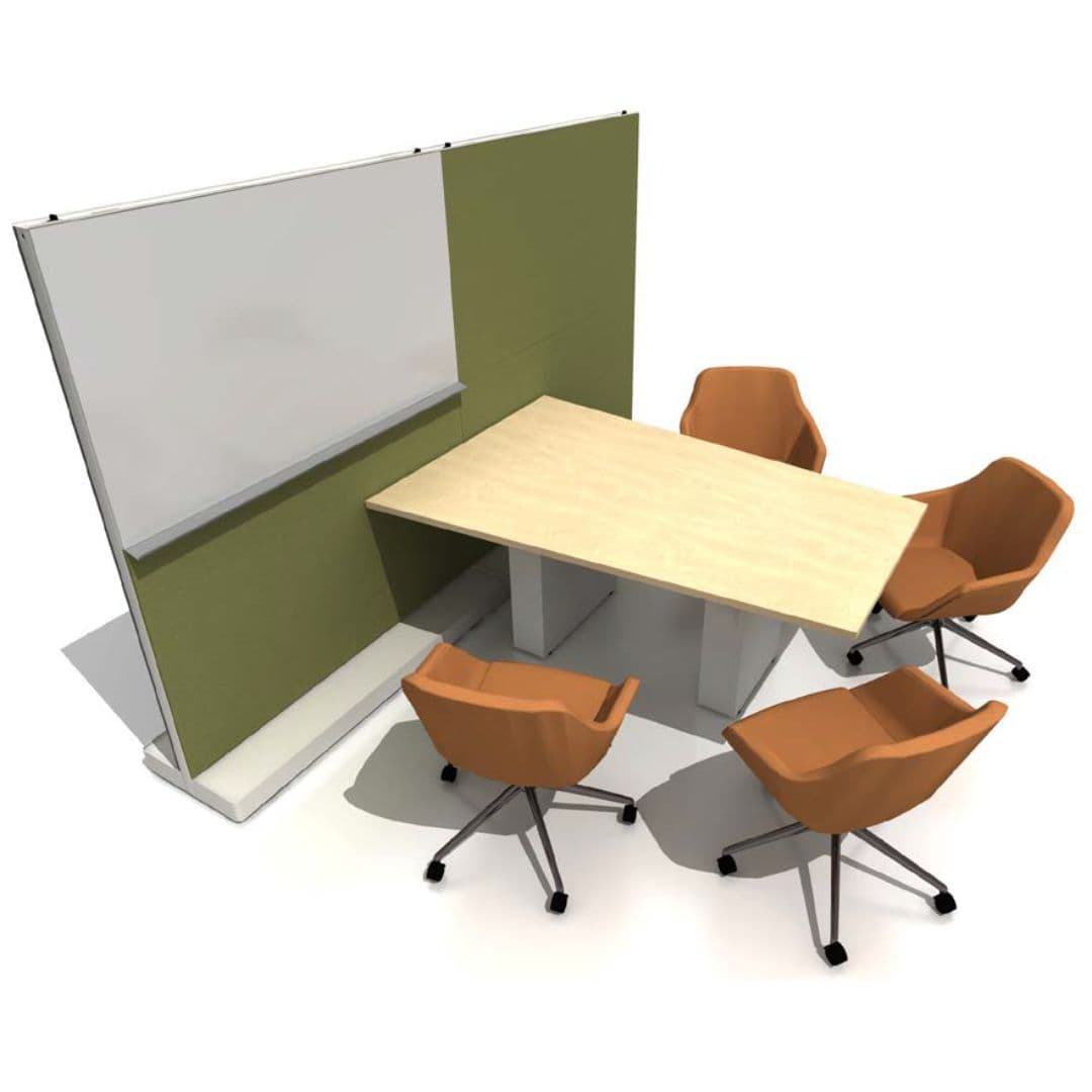 Wedge Collaboration Table w/ 60H Screen Divider