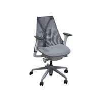 Sayl Used Dark Gray Back Conference Chair, Light Gray Seat