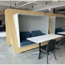 LeanTo Double Seat Unit with Upholstered Outside Back Panel
