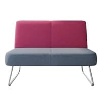 Encore Visor Public Loveseat (Two-tone/Chrome)