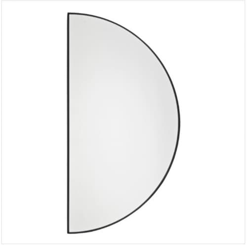 Mirror - 1/2 Circle, Black