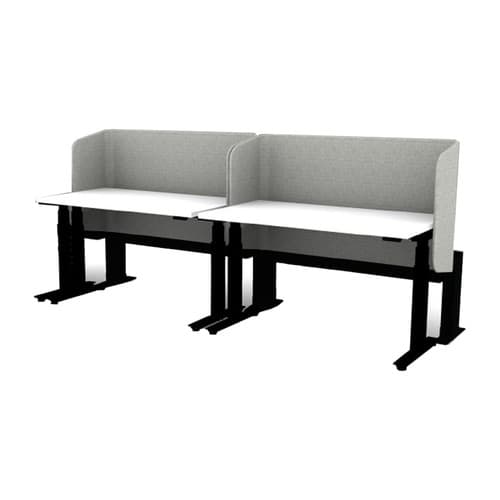 Height-Adjustable Benching w/ Low Fence & Privacy Screens