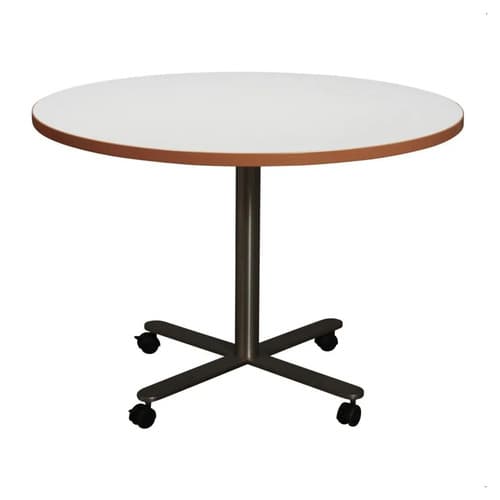 42" Round Flip-top Mobile Table