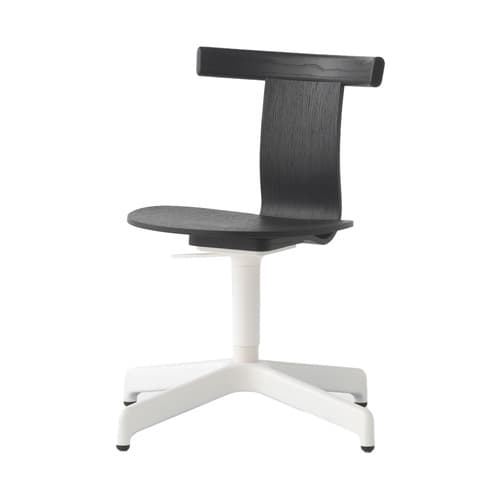 Jiro Swivel Chair - Black - White Base