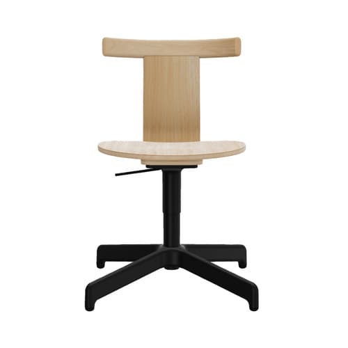 Jiro Swivel Chair - Natural - Black Base