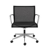 Alias Meeting Room Chair – Black Mesh on Chrome Frame