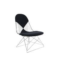 Vitra Eames chrome visitor/meeting chair upholstered in grey fabric