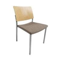 Stylex Brooks Wooden Back Stack Chair (Brown/Maple)