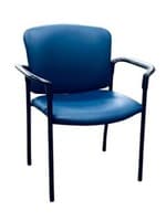 HON Blue Vinyl Stack Chair (Blue/Black)