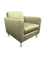 Green Global Lounge Chairs (Green/Silver)