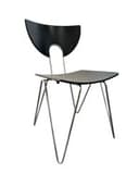 Kusch & Co Mikado 1800 Stackable Side Chairs by Walter Leeman, Half Moon Back