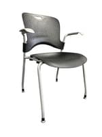 Herman Miller Caper Stacking Chair with Silver Arms