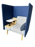 OFS Heya Lounge Chair, Armless with Full Surround and Single Console