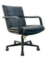 Keilhauer Elite Leather Conference Chair (Black Leather/Black)