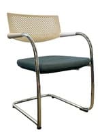 Vitra Visavis Cantilever Chair by Antonio Citterio (Blue/Chrome)