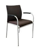 Keilhauer Flit Stack Chair - 3813 (Brown/Silver Metalic)