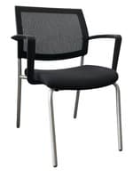 SitOnIt Focus Side Chair (Black/Silver)