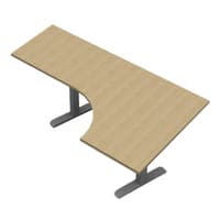 Extended Corner Work Surface (AMQ Height Adjustable Base)