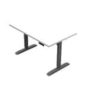 Hi-HAT Height Adjustable Table, 30X48, white top-silver base