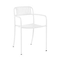 Patio Slatted Dining Chair Outdoor Painted