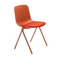 Key Side Chair, Set of 2, Brick Pad, Brick Shell with Cushion