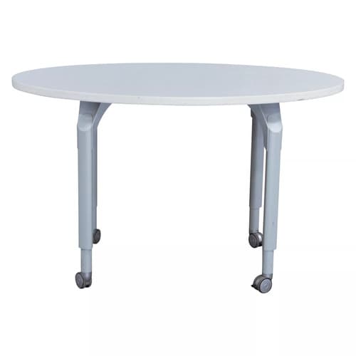 Mobile Oval-Shaped Laminate Table