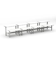 'Series L' Height-Adjustable 8-Seater Double Desk