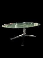 Florence Knoll Oval Green Dining Table - 79" x 48