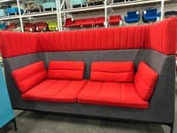 Allermuir Haven 2 Seat Lounge (Charcoal/Red)