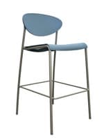 Izzy Smile Bar Height Stool (Aqua/Silver)