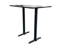 Black Rectangular Bar Height Cafe Table - 42" x 30"