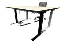Knoll Height Adjustable Desk (Tan/Black)