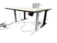 Knoll Height Adjustable Desk (Tan/Silver)