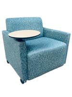 Steelcase Coupe Mobile Lounge Chair (Blue Pattern)
