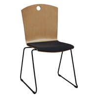 'Marquette' Cushion Wood Stacking Chair