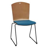 'Marquette' Cushion Wood Stacking Chair