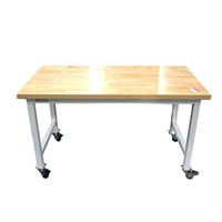 Butcher Block Table on Casters 84"