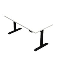 Hi-HAT Height Adjustable Table, 30X60, white top-black base